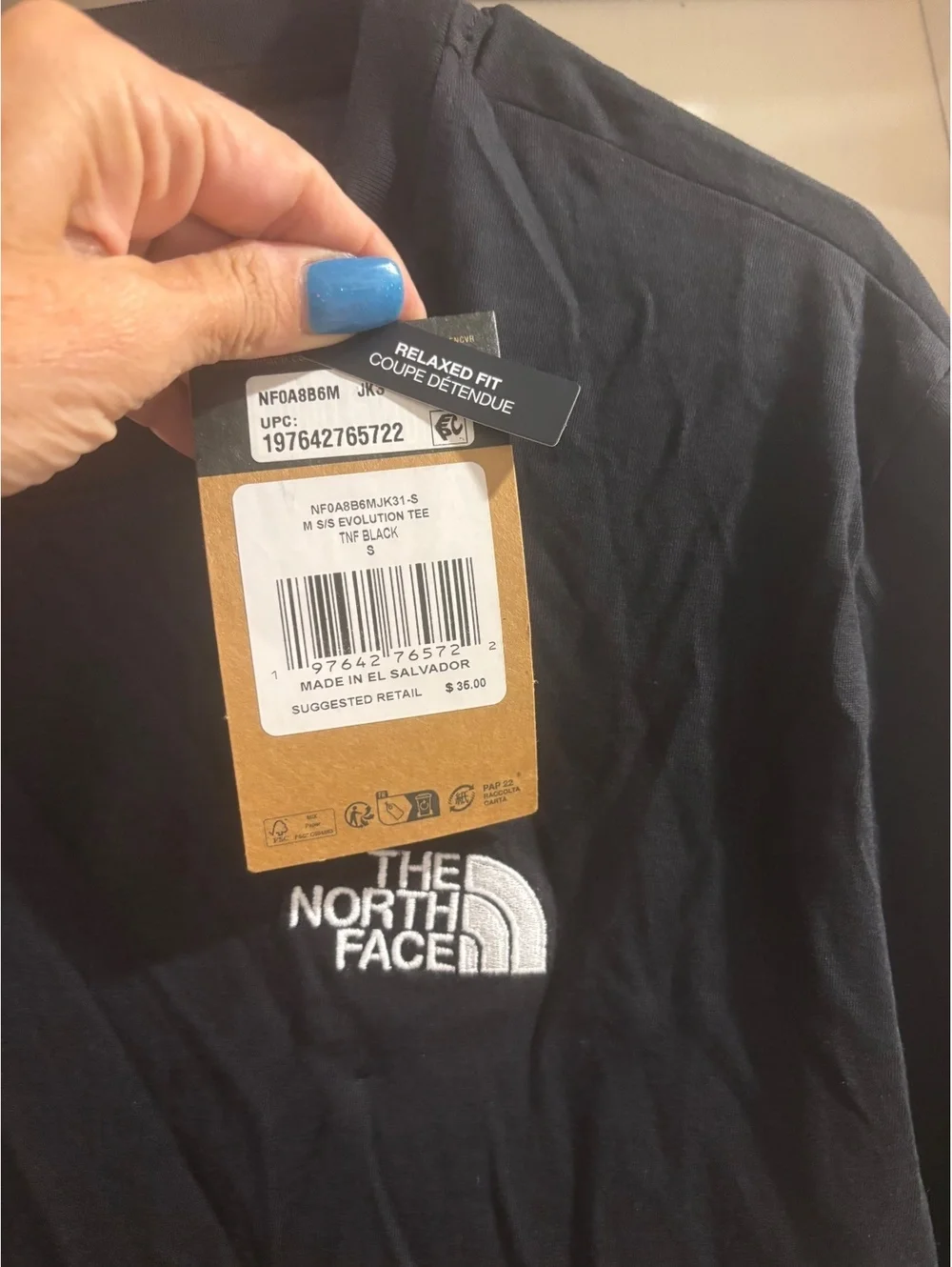 The North Face Logo Tee Black Short Sleeve T-Shirt Men’s Small NWT
